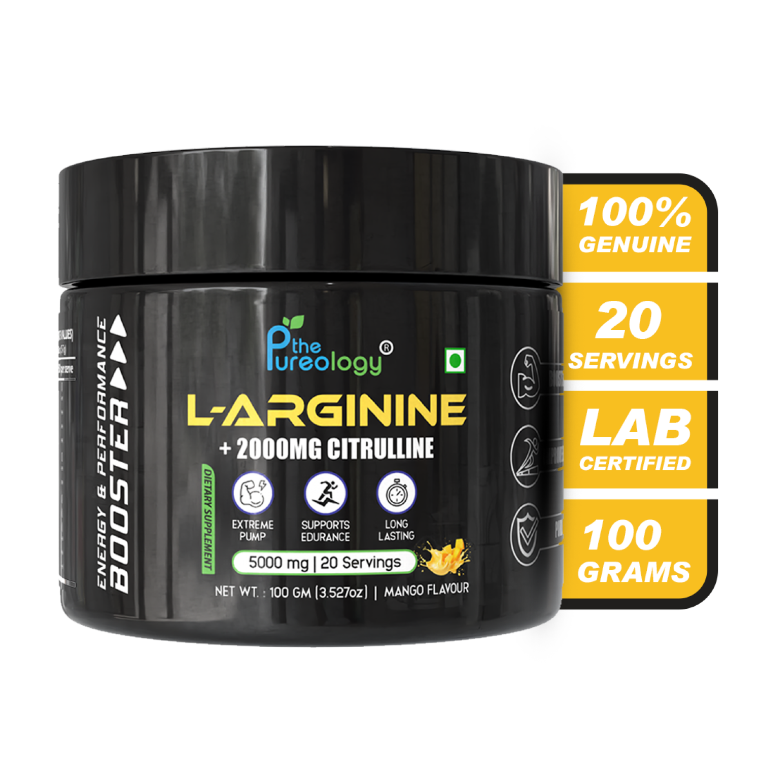 L-Arginine + 2000 MG Citrulline ( Mango, 100gm) L-Arginine + 2000 MG Citrulline ( Mango, 100gm)